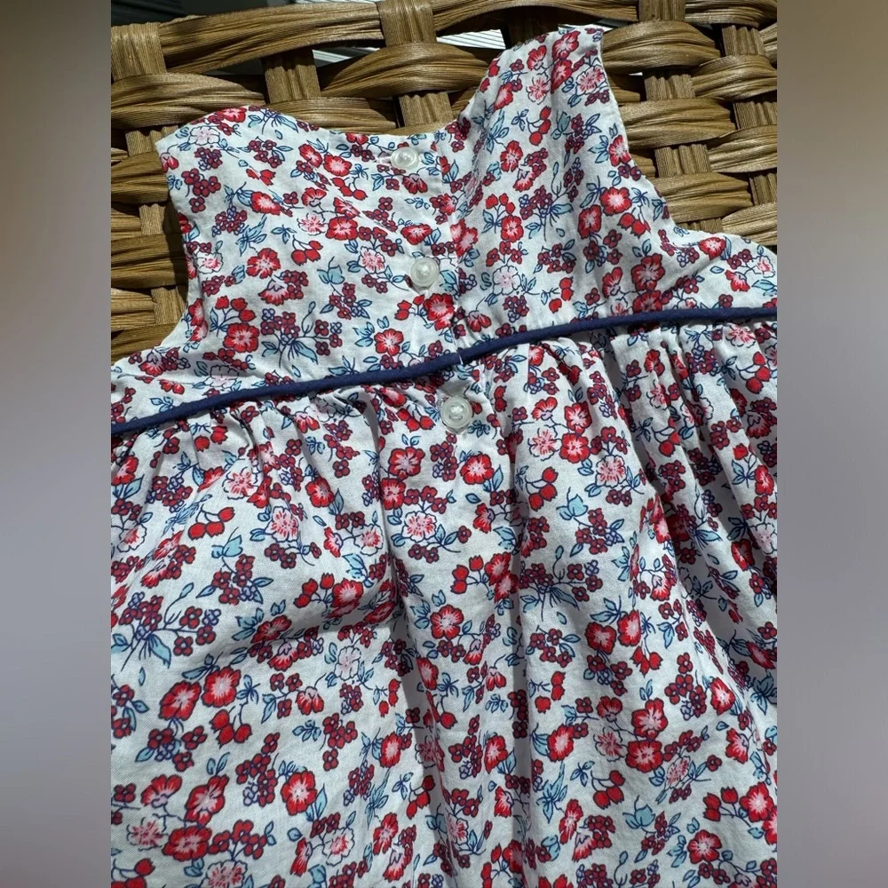 Janie and Jack Floral Print Kids Dress with Bloomers